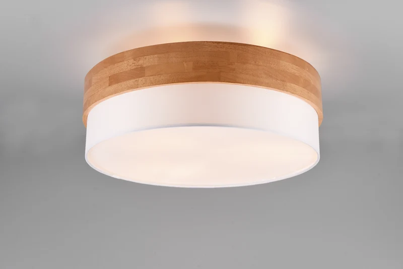 Plafón de techo Trio Seasons 3 luces níquel mate Ø50cm 611500301