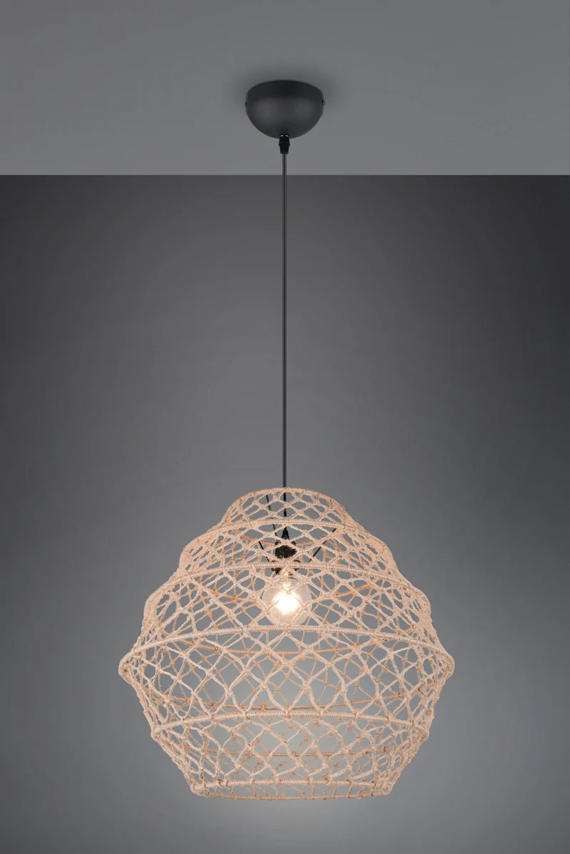 Lámpara de techo colgante Trio Hive LED negro mate 2700K 150cm R