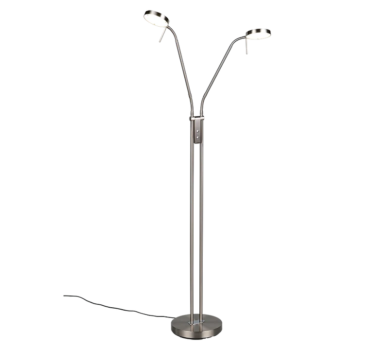 Lámpara de pie Trio Monza LED níquel mate 160cm 4