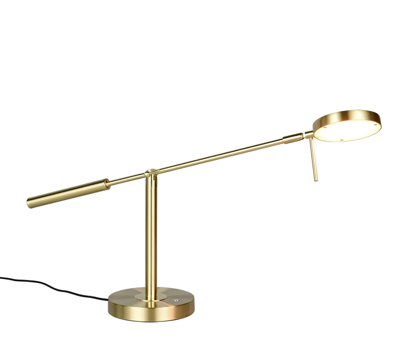 Lámpara de sobremesa Trio Monza LED latón mate 52cm 5