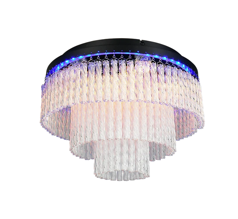 Plafón de techo Trio Vono LED negro mate CCT Ø40cm R