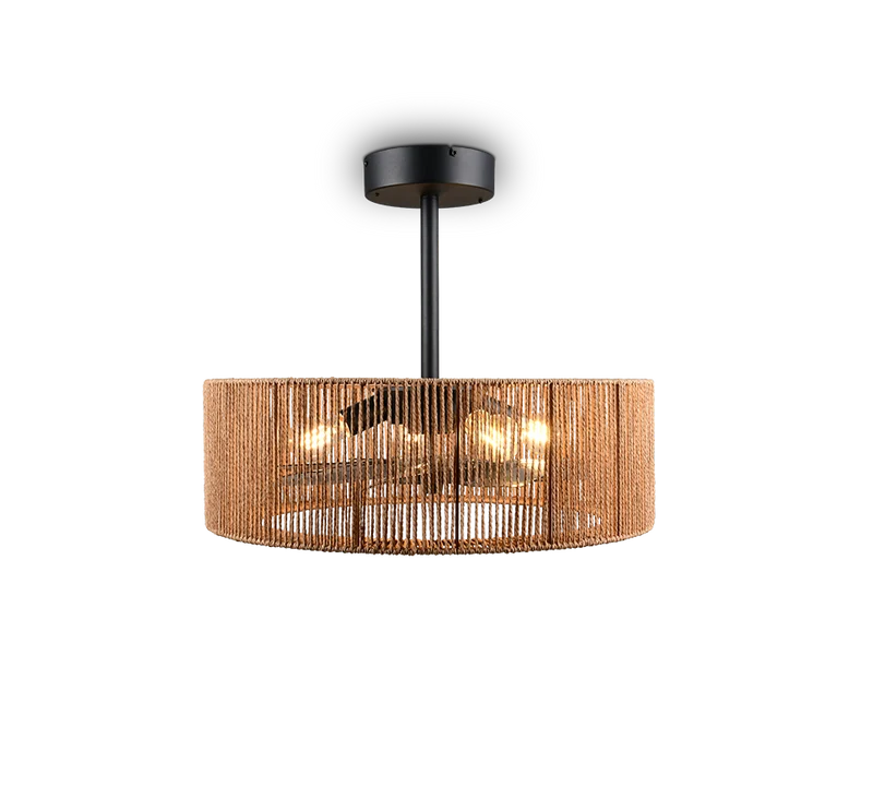Plafón de techo Trio Smillum LED natural finish 2700K Ø61cm R