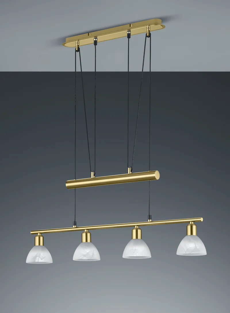 Lámpara de techo colgante Trio Levisto 4 luces bronce mate 3000K 160cm 371010408