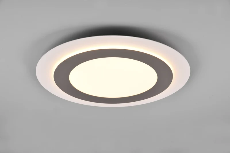 Plafón de techo Trio Morgan LED níquel mate CCT Ø45cm 6
