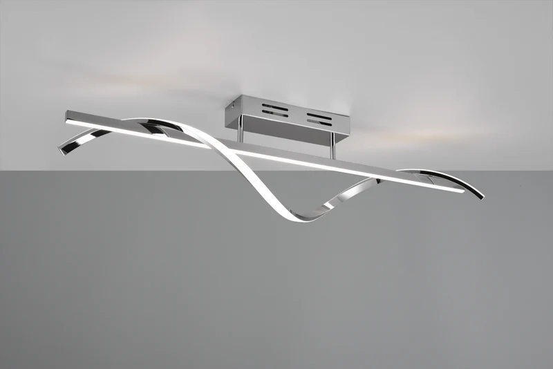 Plafón de techo Trio Isabel grande LED cromo 4000K 100cm R