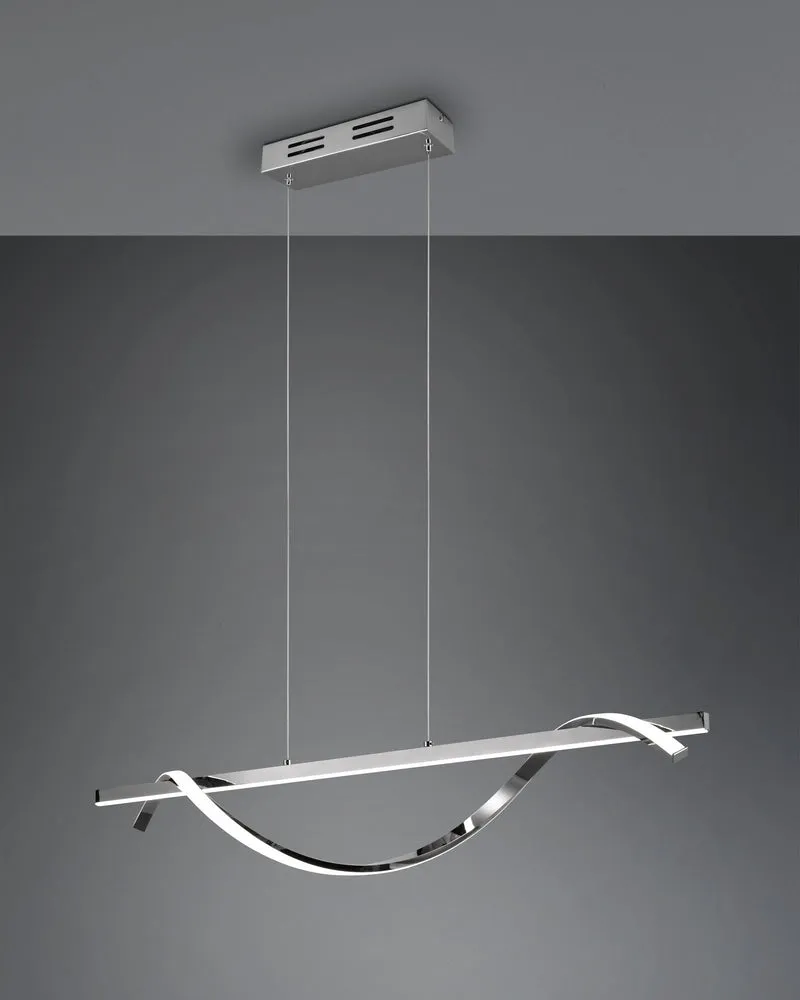 Lámpara de techo colgante Trio Isabel LED cromo 4000K 150cm R