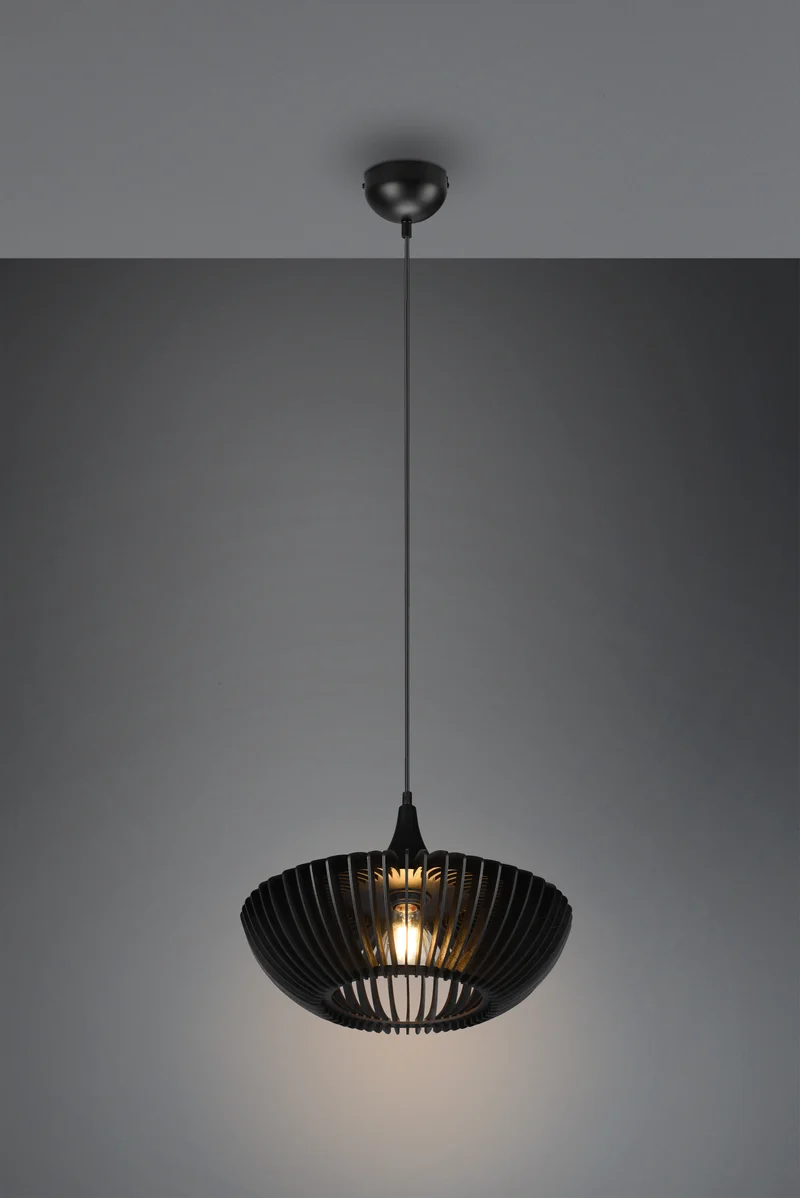Lámpara de techo colgante Trio Colino negro mate 150cm 315900132