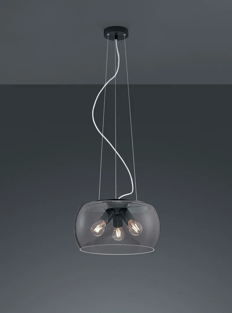 Lámpara de techo colgante Trio Valente 3 luces antracita 150cm 300600342