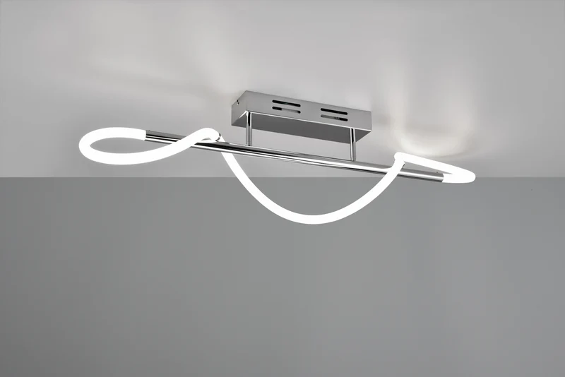 Plafón de techo Trio Argos grande LED cromo 4000K 105cm R