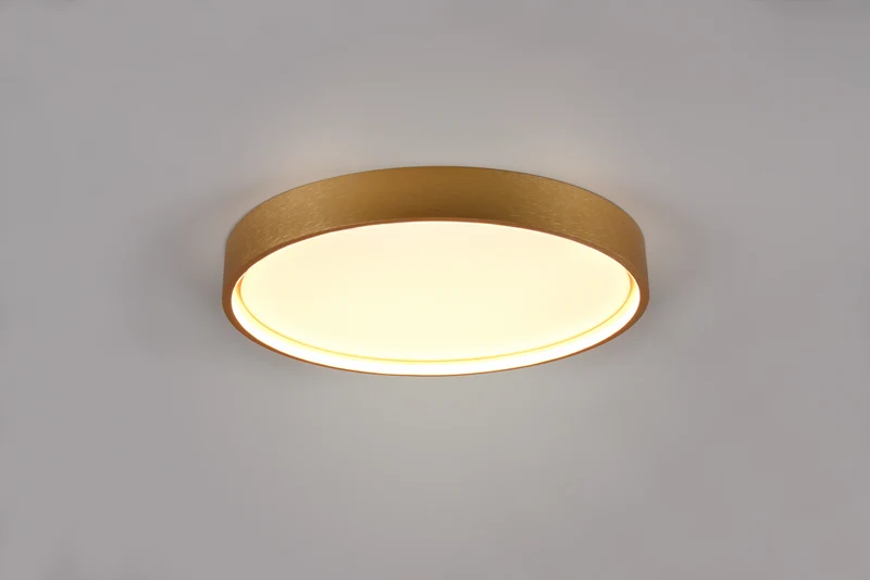Plafón de techo Trio Doha LED latón mate Ø45cm 6