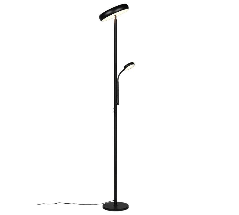 Lámpara de pie Trio Palermo LED negro mate 183cm R