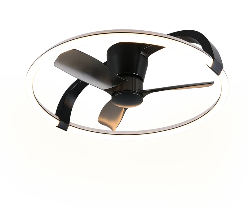 Plafón de techo Trio Stockholm LED negro mate CCT Ø73,5cm R