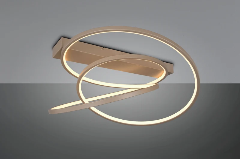 Plafón de techo Trio Darvin LED taupe 64cm 6
