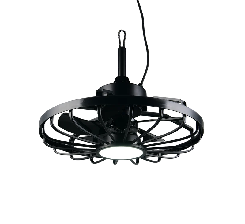 Plafón de techo exterior Trio Oslo LED negro CCT IP44 Ø51cm R