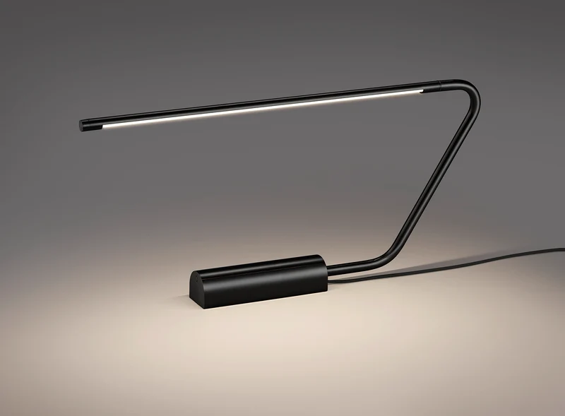 Lámpara de sobremesa Trio Olea LED negro mate táctil 33cm 5