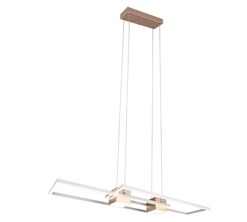 Lámpara de techo colgante Trio Albany LED marrón café CCT 150cm 3