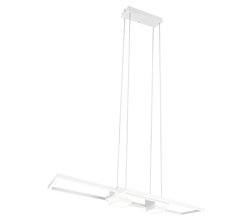 Lámpara de techo colgante Trio Albany LED blanco mate CCT 150cm 3