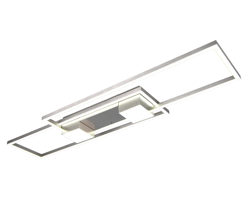 Plafón de techo Trio Albany grande LED níquel mate CCT 100cm 6