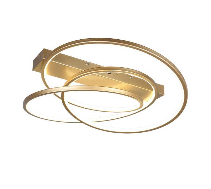 Plafón de techo Trio Darvin LED dorado 64cm 6