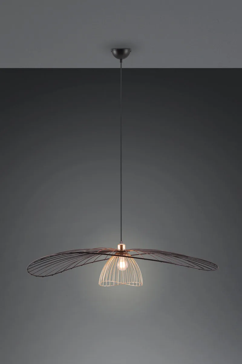 Lámpara de techo colgante Trio Lauris LED negro mate 2700K 150cm R