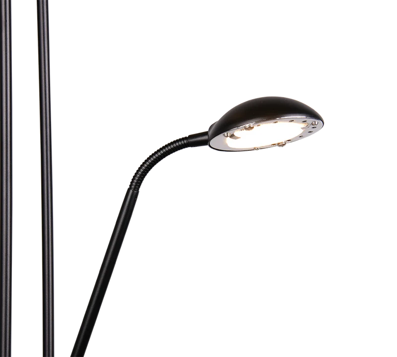 Lámpara de pie Trio Spock LED negro mate 3000K 180cm R