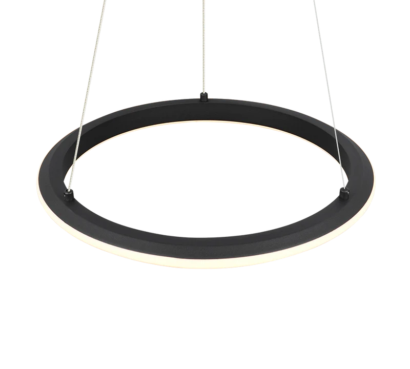 Lámpara de techo colgante Trio Amador LED negro mate 150cm 3