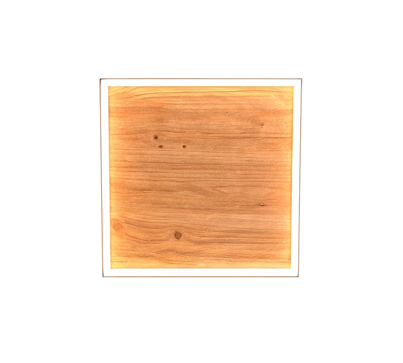 Plafón de techo Trio Kalea LED madera 3000K 45cm 6