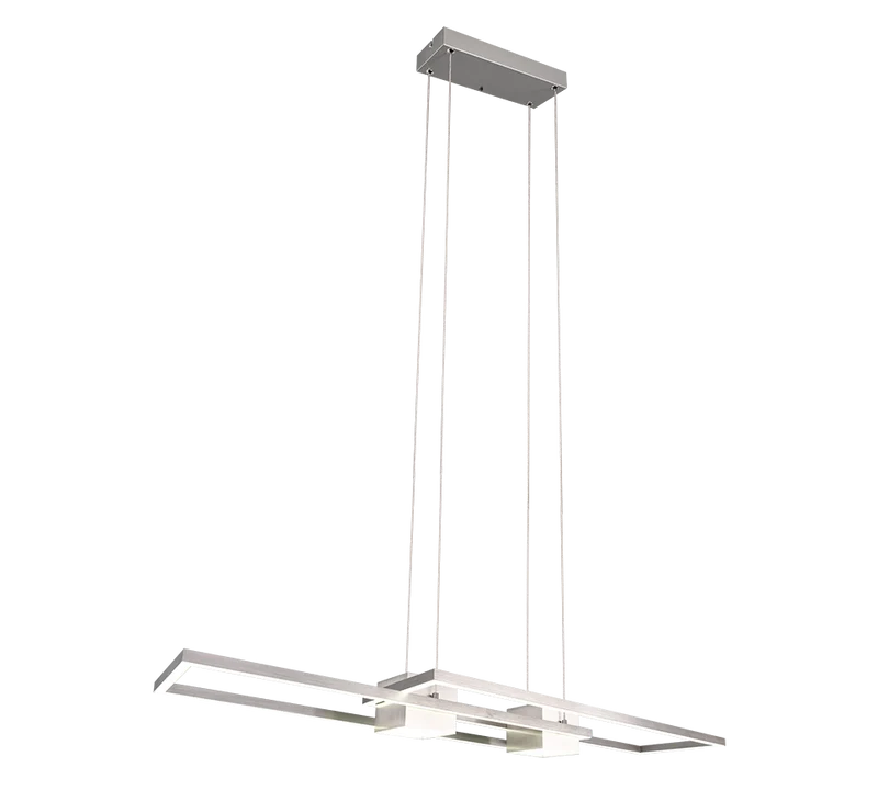 Lámpara de techo colgante Trio Albany LED níquel mate CCT 150cm 3