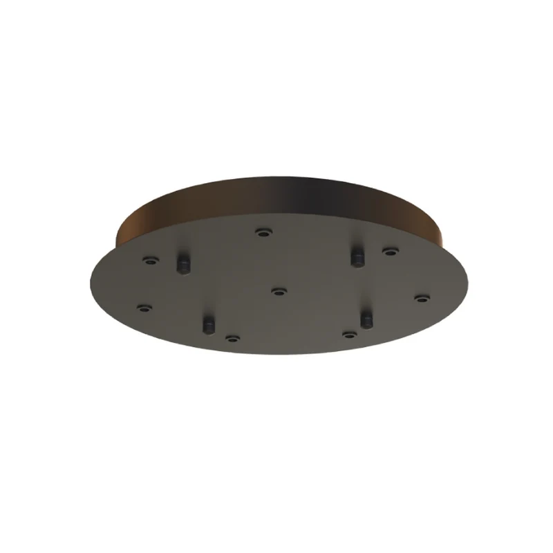 Florón de techo 8 luces redondo superficie Mantra Modular Light negro 9369