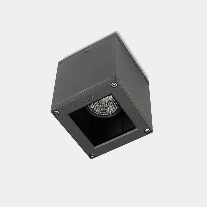 Plafón de exterior LedsC4 Afrodita GU10 gris urbano IP54 9cm 15-9480-Z5-37