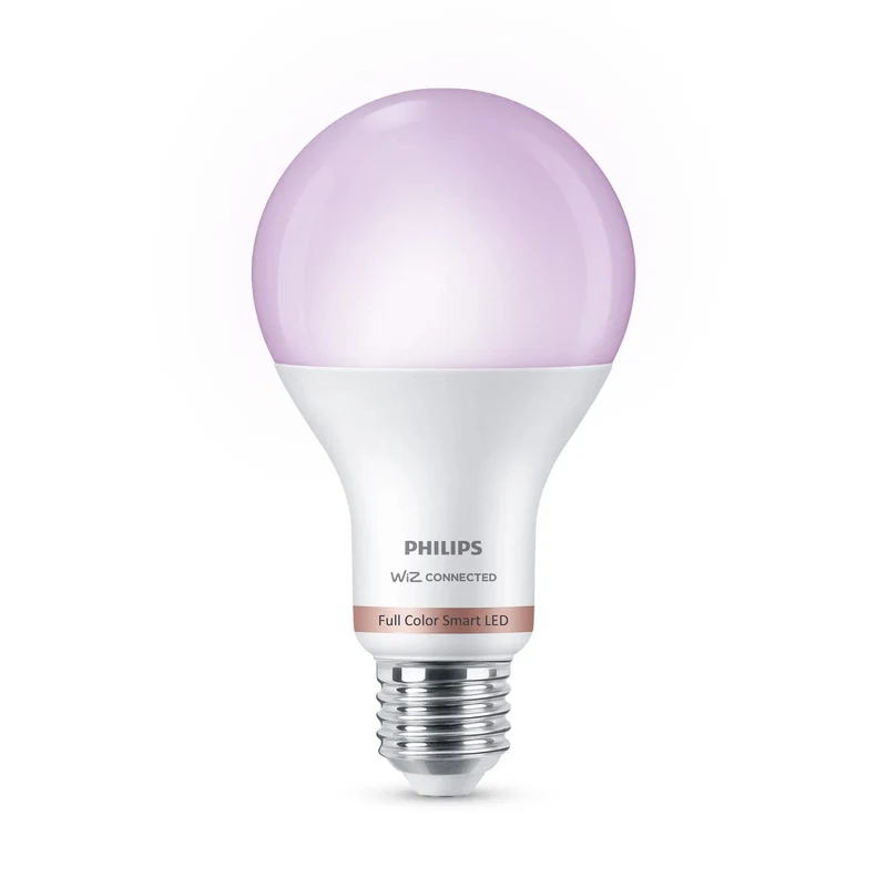 Philips Bombilla LED inteligente WiZ E27 globo 13W con WiFi y Bluetooth standard 100W RGB A67 3