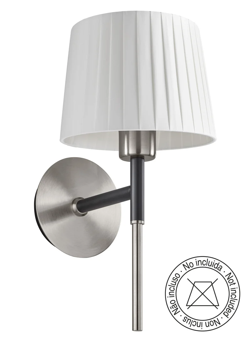 Aplique de pared MDC Juliette cromo negro 20W 580623801