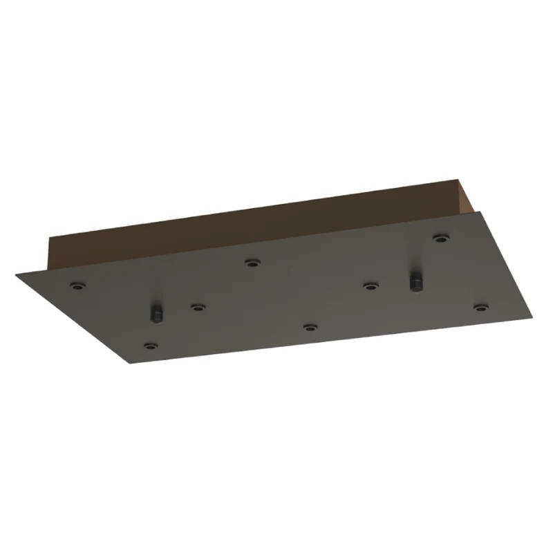Florón de techo 8 luces rectangular superficie Mantra Modular Light negro 9389