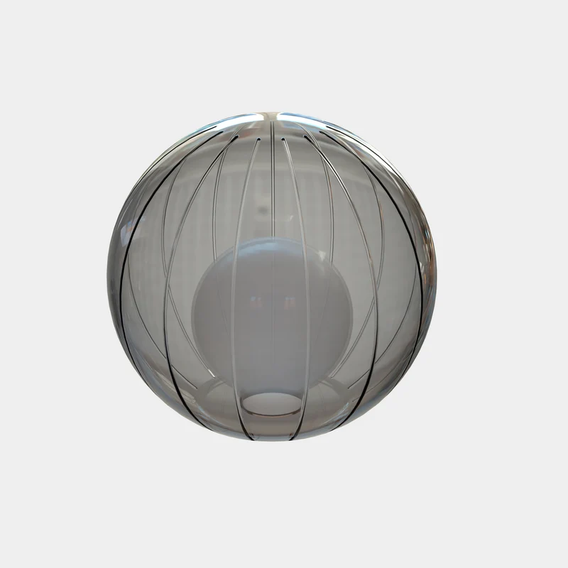 Pantalla tulipa ACB Doris cristal fumé Ø12cm K0014040FU