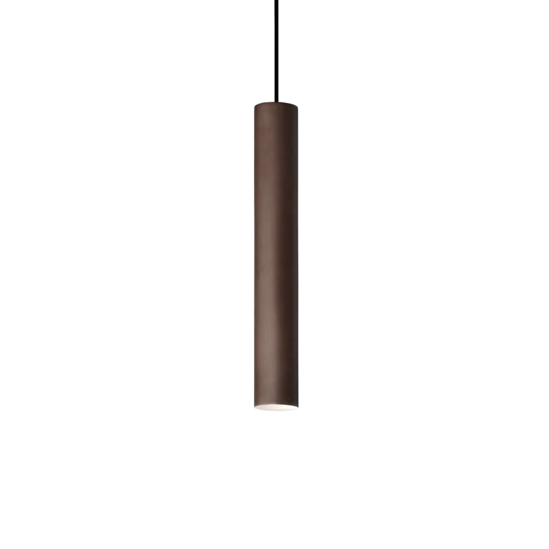 Lámpara colgante Ideal Lux Look marrón café Ø6cm 28W
