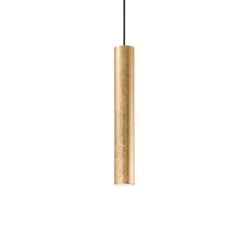Lámpara colgante Ideal Lux Look dorado Ø6cm 28W