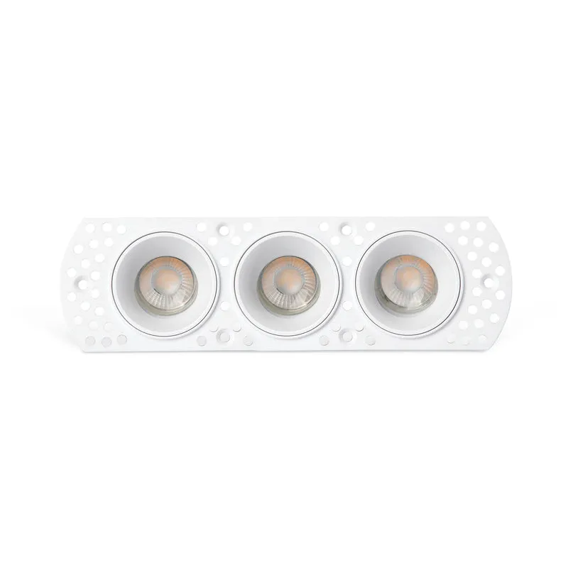 Downlight empotrable de techo Faro Flic 3 luces GU10 LED blanco IP20 44114