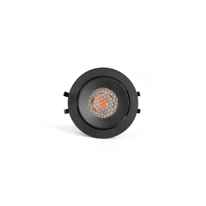 Downlight empotrable de techo Faro Kivi LED negro 3000K IP44 36° 5W regulable 43906