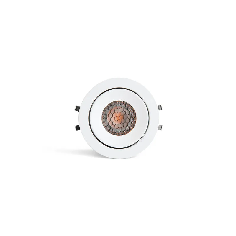Downlight empotrable de techo Faro Kivi LED blanco 3000K IP44 36° 5W regulable 43905