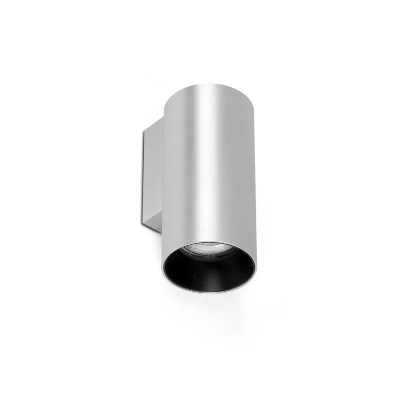 Lámpara de pared aplique Faro Stan 1 luz GU10 LED aluminio cepillado 43778