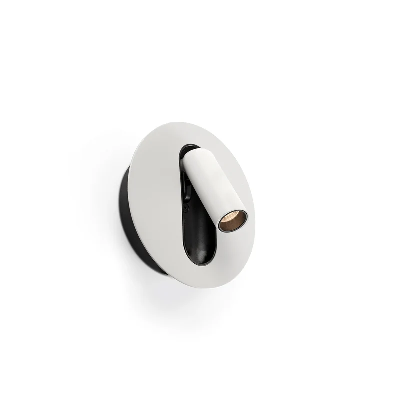 Lámpara de pared aplique Faro Timit con lector LED blanco mate 2700K 62762