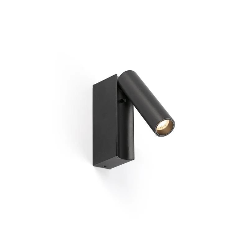 Lámpara de pared aplique Faro Cronos con lector LED negro mate 2700K 62751
