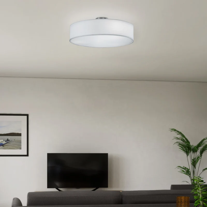 Plafón de techo Trio Hotel 3 luces blanco Ø50cm 6