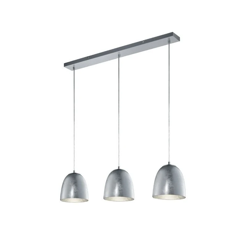 Lámpara de techo colgante Trio Ontario 3 luces níquel mate 150cm 3