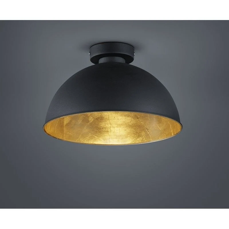 Plafón de techo Trio Jimmy negro Ø31cm R