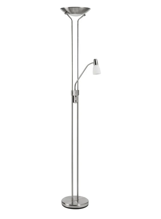 Lámpara de pie de salón MDC Doris LED 2 luces cromo 26W 567723526