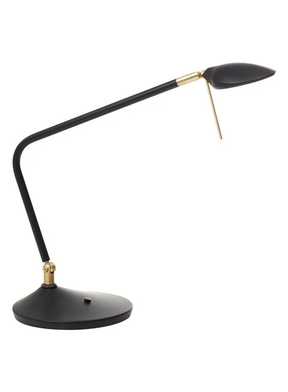 Lámpara de sobremesa MDC Dixon LED negro latón 3000K 7W 574725909