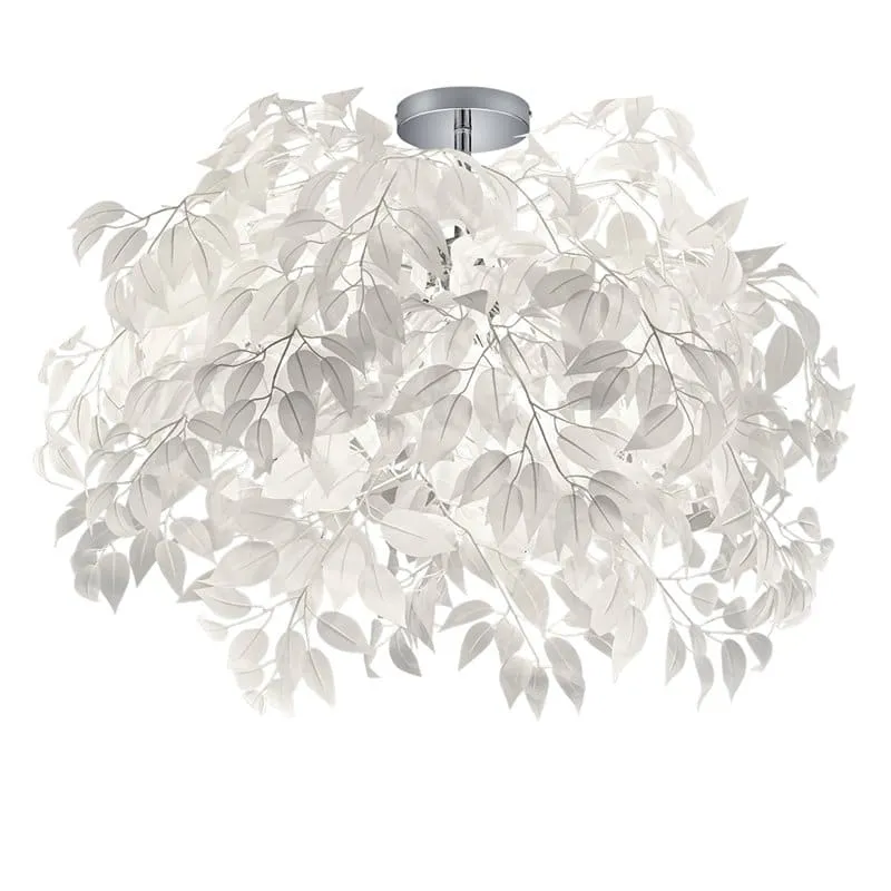 Plafón de techo Trio Leavy cromo Ø38cm R60461001