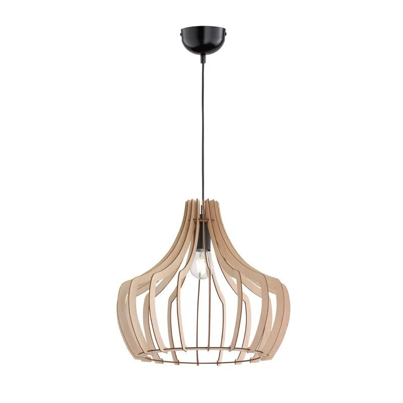 Lámpara de techo colgante Trio Wood madera 150cm R30253830