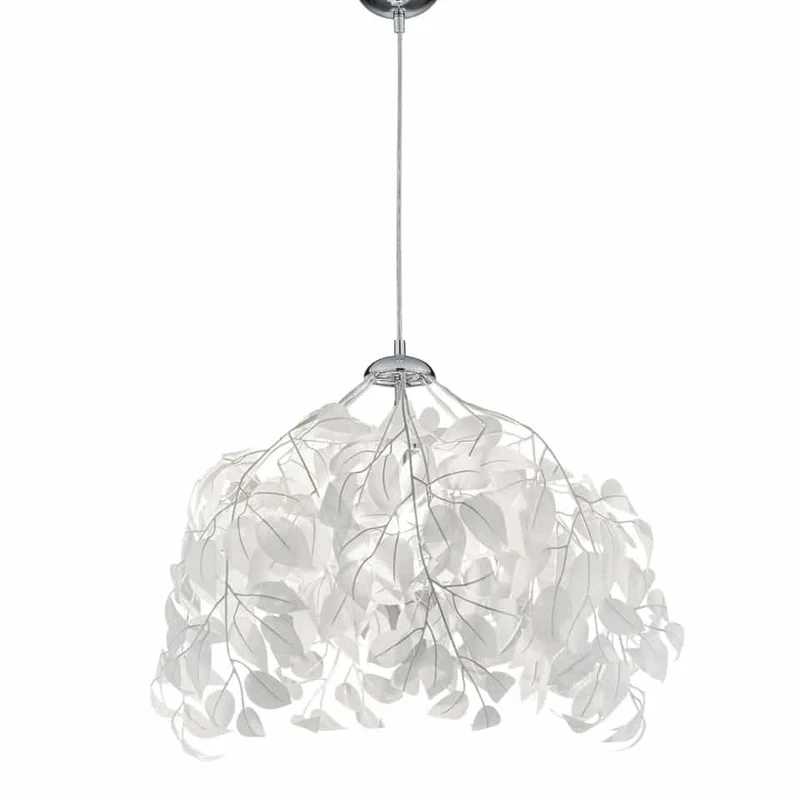 Lámpara de techo colgante Trio Leavy cromo 150cm R10461901